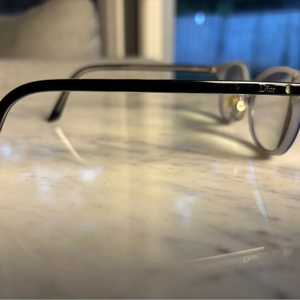 Christian Dior Montaigne 28F Blue SGL Plastic Eyeglasses W/Nose Pads - Picture 3 of 7